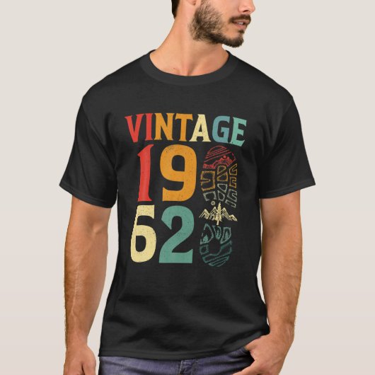  1962 60 jaar oude vogeldag kampering L. T-shirt (Voorkant)