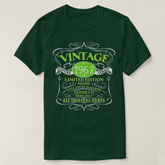 1962 60ste verjaardag Mannen van de geboorte T-shirt (Design voorkant)
