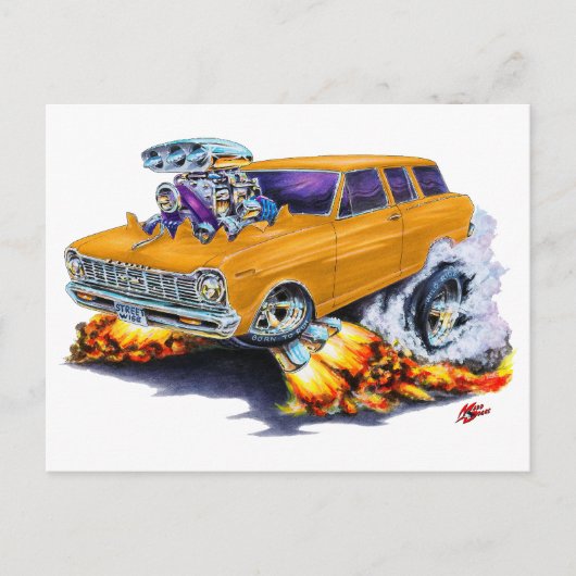 1962-65 Nova Oranje Wagon Briefkaart (Voorkant)