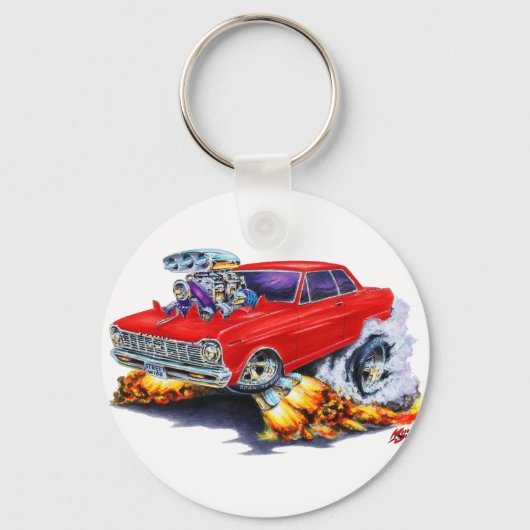 1962-65 Nova Red Car Sleutelhanger (Voorkant)