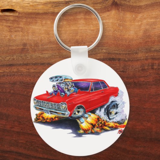 1962-65 Nova Red Car Sleutelhanger (Voorkant)