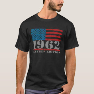 1962 Amerikaanse vlag 60e verjaardag 60 jaar o T-shirt