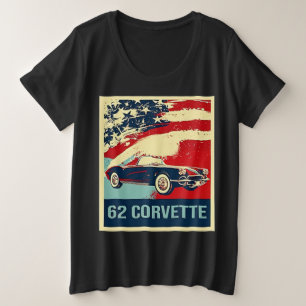 1962 C1 Corvette Pop Art Style Grote Maat T-shirt