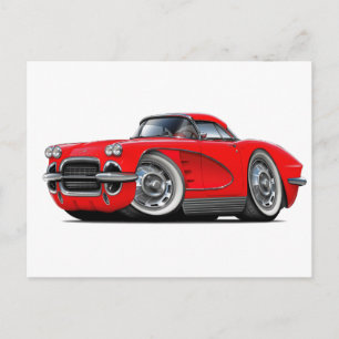 1962 Corvette Red Car Briefkaart