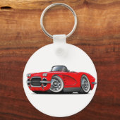 1962 Corvette Red Convertible Sleutelhanger (Voorkant)