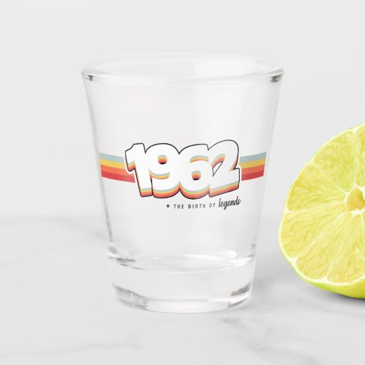 1962 De geboorte van legenden Shot Glas (Voorkant)