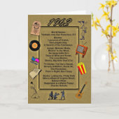 1962 Great Events Birthday Card Kaart (Gele Bloem)