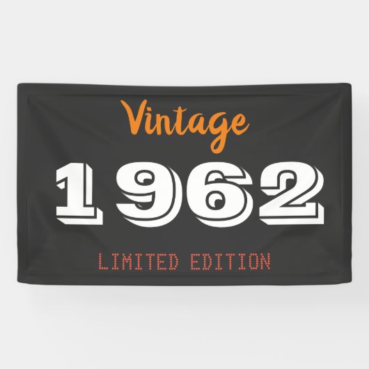  1962 Limited Edition 64e verjaardag cadeau Spandoek (Horizontaal)
