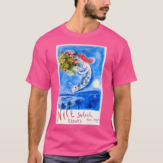 1962 Marc Chagall Nice Soleil Fleurs Frankrijk Rei T-shirt (Voorkant)
