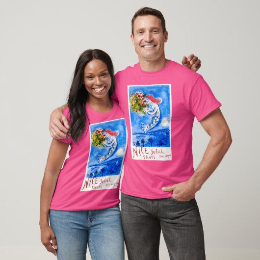 1962 Marc Chagall Nice Soleil Fleurs Frankrijk Rei T-shirt (Unisex)