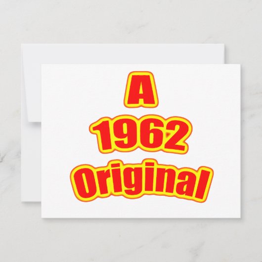 1962 Oorspronkelijk rood Kaart (Voorkant)