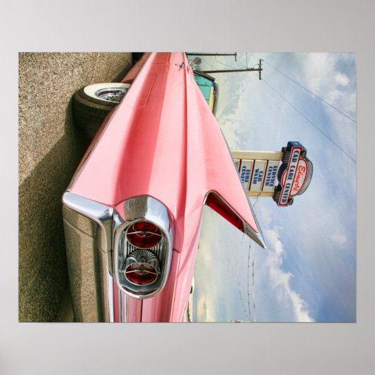 1962 roze cadillac-converteerbaar poster (Voorkant)