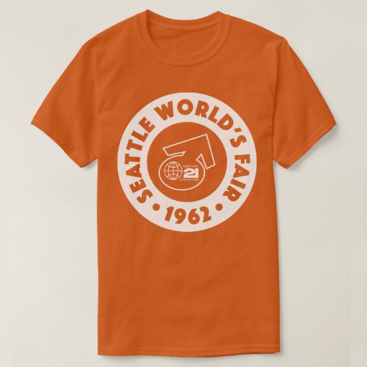 1962 Seattle Worlds Fair Circle White T-shirt (Design voorkant)