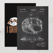 1962 Snare drum - Patent Draw Feestdagenkaart (Voorkant / Achterkant)