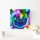 1962 SQUARE WALL CLOCK VIERKANTE KLOK (Huis)