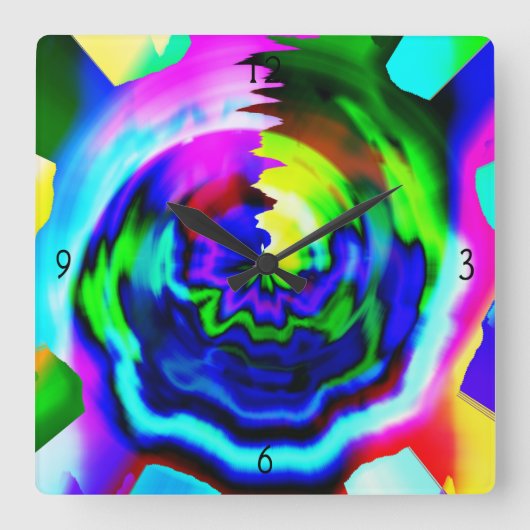 1962 SQUARE WALL CLOCK VIERKANTE KLOK (Voorkant)