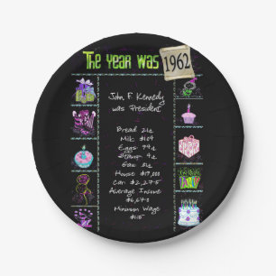 1962 Verjaardag Trivia Feiten Papier Bord