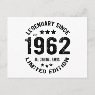 1962 Verjaardag Vintage Briefkaart