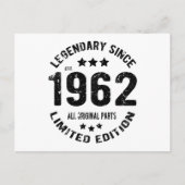 1962 Verjaardag Vintage Briefkaart (Voorkant)