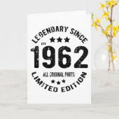 1962 Vintage Birthday Kaart (Gele Bloem)