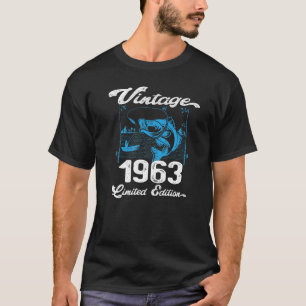 1963 59 jaar oude Gevist vissers Birthda T-shirt