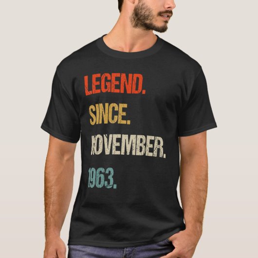 1963 60e verjaardag retro 60 jaar oud t-shirt (Voorkant)