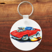 1963-64 Corvette Red Convertible Sleutelhanger (Voorkant)