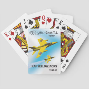 1963-65 Yellow Jacks die de Folland Gnat T.1 vlieg Pokerkaarten