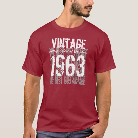 1963 Best of the 60's Custom Name T-shirt Gift (Voorkant)