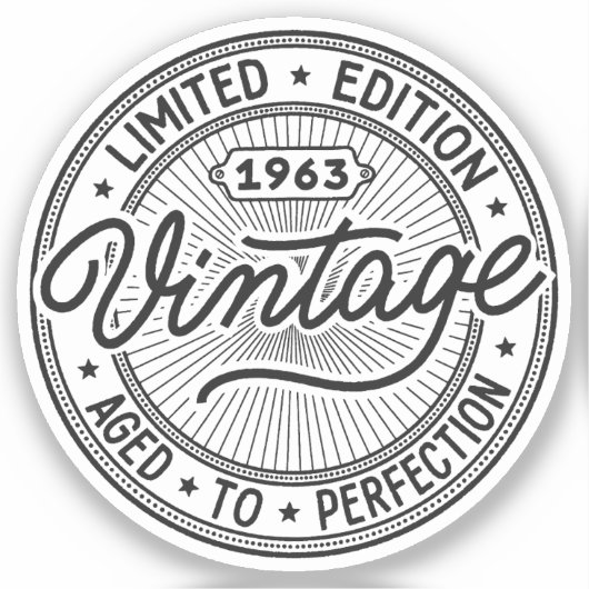 1963 Birthday Sticker (Voorkant)