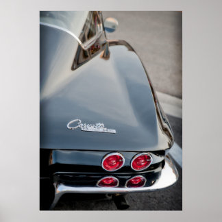 1963 Black Corvette Sting Ray Poster