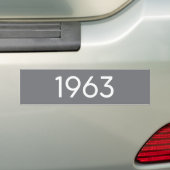 1963 Bumpersticker 11 x 3 inch (Op auto)