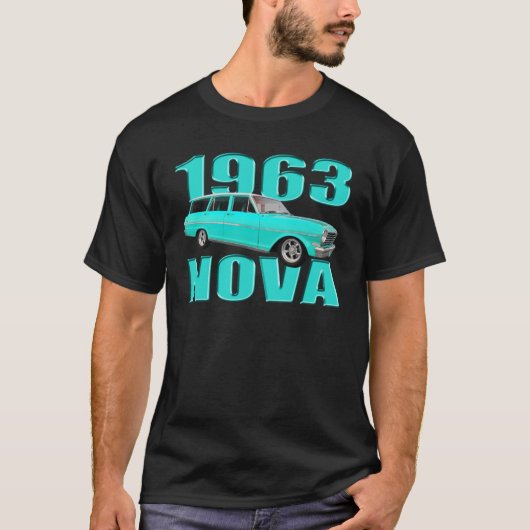 1963 chevy II nova wagon longroof T-shirt (Voorkant)