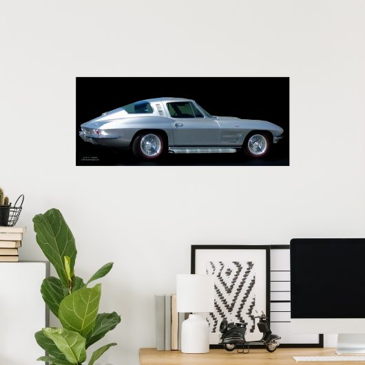 1963 CORVETTE POSTER (Thuiskantoor)