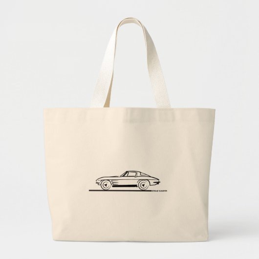 1963 Corvette Sting Ray Split Window Coupe Grote Tote Bag (Voorkant)