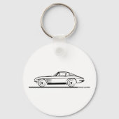1963 Corvette Sting Ray Split Window Coupe Sleutelhanger (Voorkant)