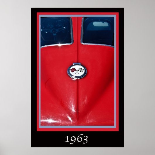 1963 Corvette Sting Ray Split Window Poster (Voorkant)