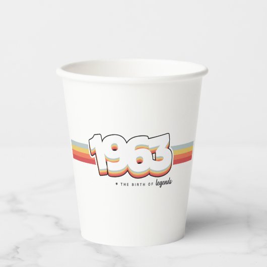 1963 De geboorte van legenden Papieren Bekers (Voorkant)