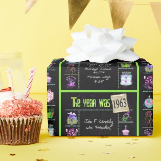 1963 Geboortejaar Trivia Cadeaupapier (Verjaardagsfeest)