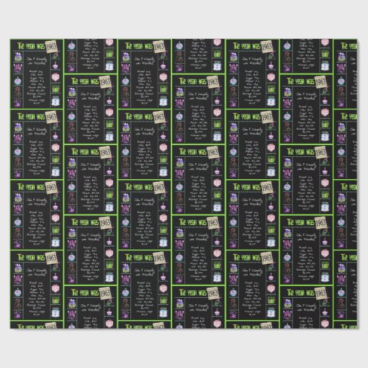 1963 Geboortejaar Trivia Cadeaupapier (Vlak)