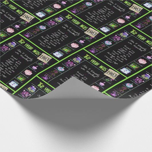 1963 Geboortejaar Trivia Cadeaupapier (Hoek)