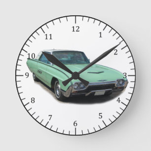 1963 groene klassieke autoklok ronde klok