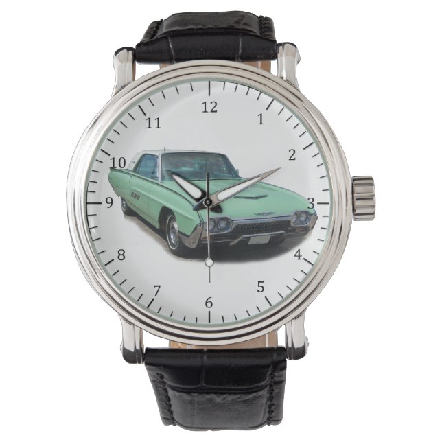 1963 Groene T vogelklassiek autohorloge Horloge (Voorkant)