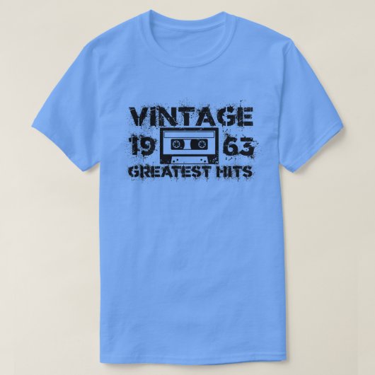 1963 Grootste Hits  Zwart T-shirt (Design voorkant)