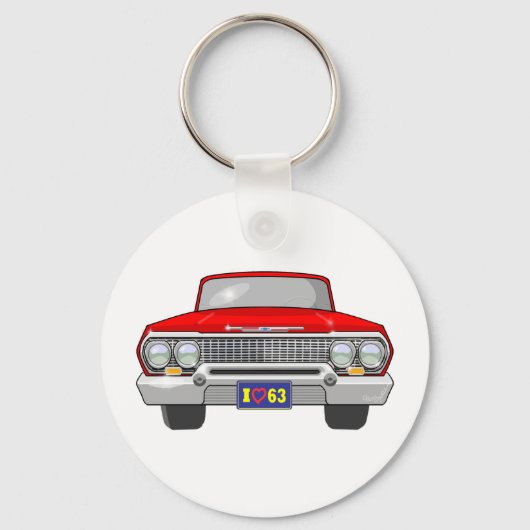 1963 I Love Chevrolet Sleutelhanger (Voorkant)