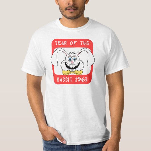 1963 Jaar van de Konijn T-Shirt (Voorkant)