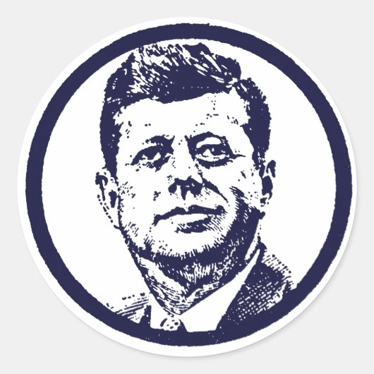 1963 JFK RONDE STICKER (Voorkant)