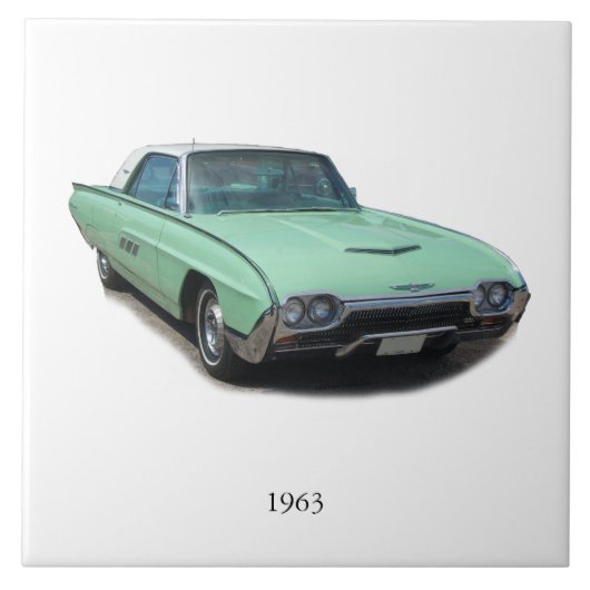 1963 klassieke auto tegel tegeltje (Voorkant)