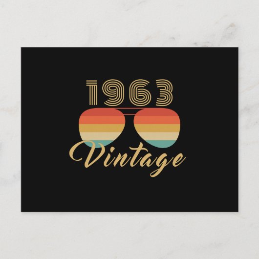 1963 - Koel Goede Vibes Zonnebrillen Briefkaart (Voorkant)