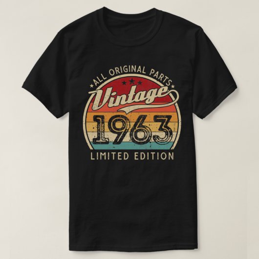 1963 Limited Edition 59 Years Old 59th Bir T-shirt (Design voorkant)